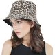 thumbnail image 2 of Reversibel Leopard Bucket Hat Bomull Fiskehatt Packable Cheetah Solhatt för Kvinnor och Män, 2 of 5