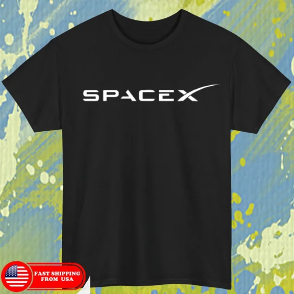 Elon SpaceX Logo Black tshirt size L