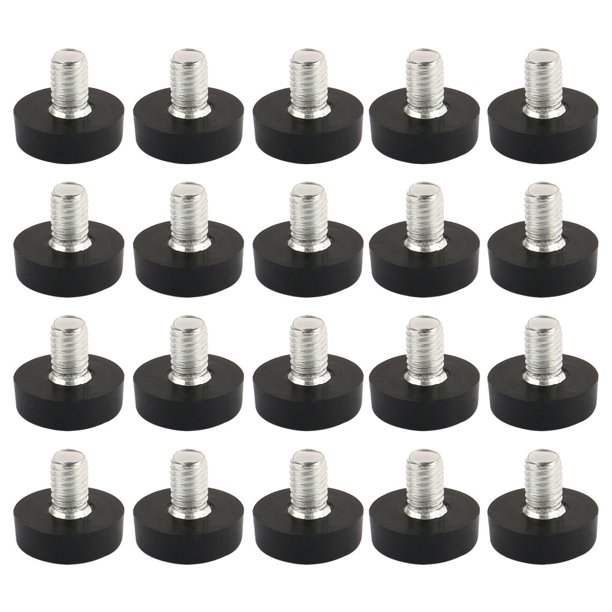 Round Base Adjustable Furniture Chair Desk Leveling Foot 8mm Thread Dia