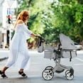 thumbnail image 2 of Infans Folding Aluminum Infant Reversible Baby Stroller W/ Diaper Bag Grey, 2 of 7