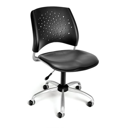 Ofm Stars Vinyl OFM Stars Series Model 326-VAM Anti-Microbial/Anti-Bacterial Vinyl Armless Swivel Task Chair, Charcoal ()