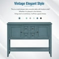 thumbnail image 3 of Vintage Console Table with 4 Compact Drawers and Spacious Lower Shelf, Farmhouse Sideboard with Abundant Storage, Buffet Cabinet Design for Entryways, Living Room and Kitchen Areas, Dark Blue, 3 of 9