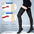 thumbnail image 2 of MecTo 15-20mmHg Closed Toe Compression Stockings Medical Thigh High Compression Socks for Running Nursing Sports Veins( Black, M), 2 of 7