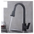 thumbnail image 2 of Kitchen Faucets Square Black Single Handle Pull Out Kitchen Tap Single Hole Swivel 360 Degree Rotation Water Mixer Tap ,Effortless Installation, 2 of 7
