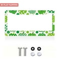 thumbnail image 2 of 1Pack License Plate Frames with Green Apple Pattern Includes Screws & Caps Full Accessories Included Size 6.3x12.2inch(16x31cm), 2 of 8