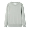 thumbnail image 3 of Lightweight Fall Basic Sweatshirts for Women 2025 Long Sleeve Crewneck Relaxed Fit Plain Sweatshirt Pullover Tops, 3 of 5