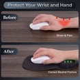 thumbnail image 3 of Ergonomic Mouse Pad with Wrist Rest, Non-Slip Base and Smooth Surface for Office & Home, 9.6 x 8.1 in, Black, 3 of 8