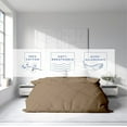 thumbnail image 4 of Kotton Culture 3Pc Queen Size Duvet Cover Set 100% Egyptian Cotton Sateen 600 TC Ultra Soft Premium Durable Comforter Cover Zipper Closure & Corner Ties, Taupe, 4 of 4