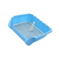 thumbnail image 1 of Pet Cat Training Toilet Tray Detachable Lattice Dogs Toilet for Indoor Blue Medium, 1 of 9