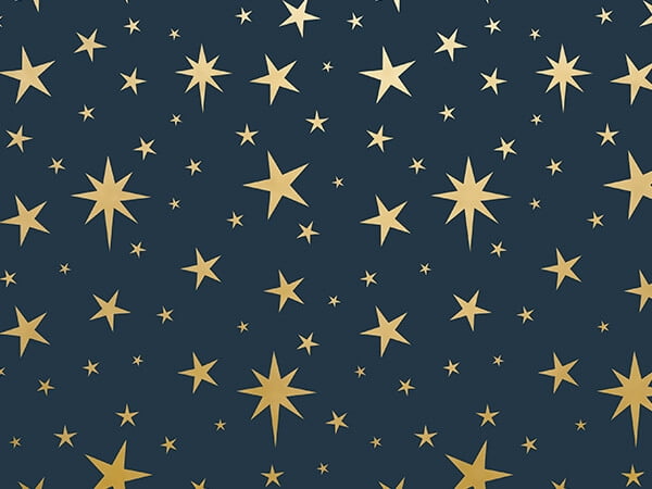 Unisex Gold Metallic Stars Large Gift Bag Birthday Wrapping Paper Present Party