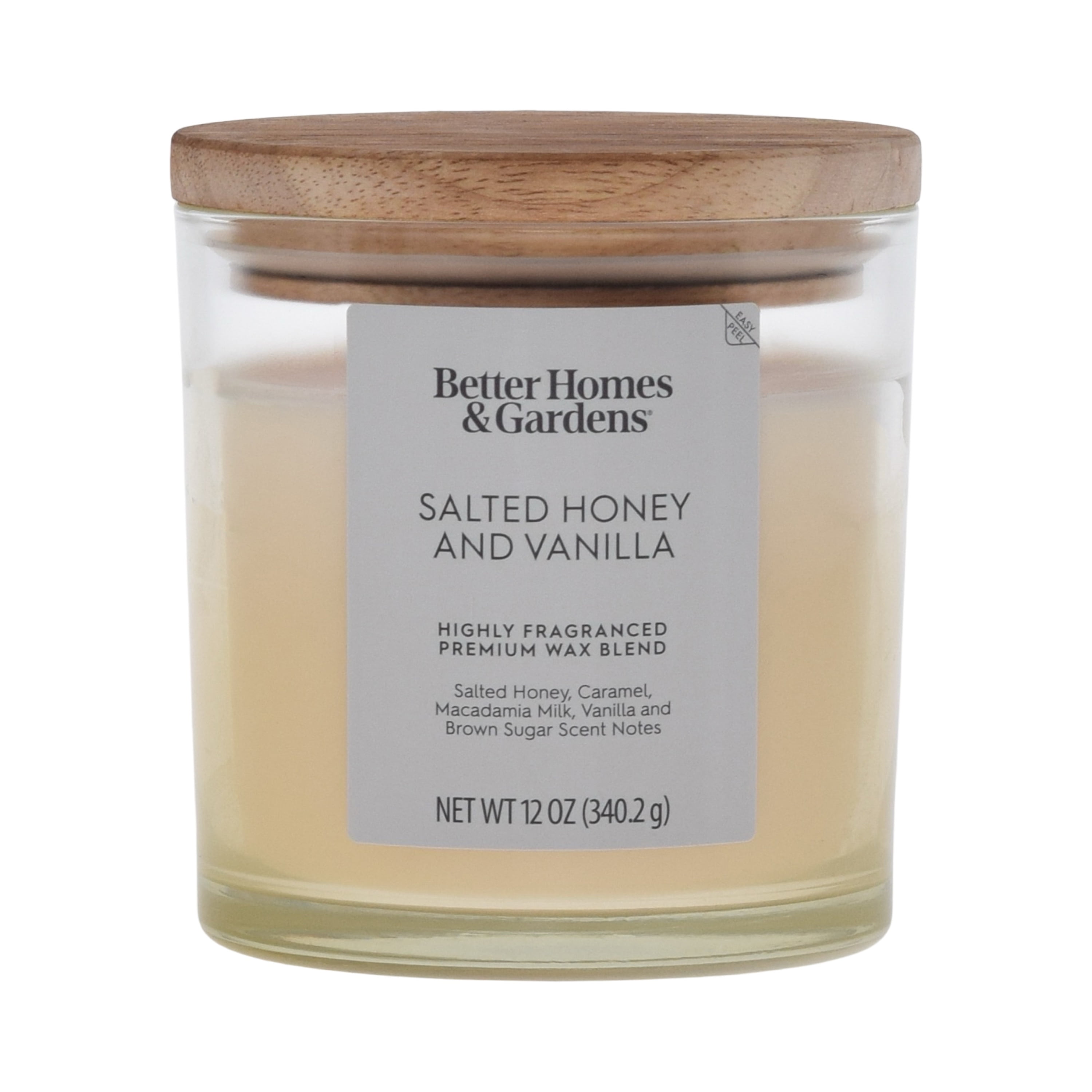 (4 pack) Better Homes and Gardens Salted Honey and Vanilla Scented 2-Wick Ombre Jar Candle 12oz.