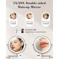 thumbnail image 4 of Espejo de Maquillaje VPU 9 Montado en Pared con Aumento 20X y Luz, 4 of 9