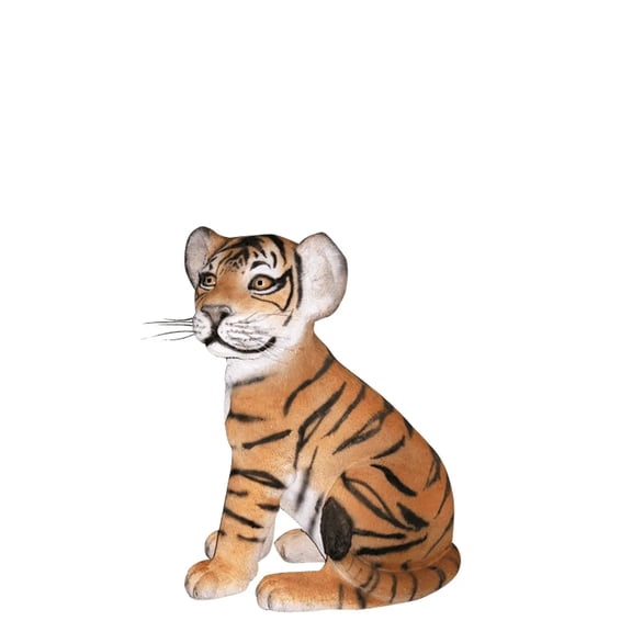 Sitting Bengal Tiger Cub Life Size Statue
