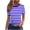 Light Blue, variant on GigrtiJin Women's Short Sleeve T Shirts Striped Casual Pullover T Shirts Womens Baggy Round Neck Loungewear Going Out T Shirts