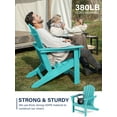 thumbnail image 4 of KINGYES HDPE Adirondack Chair, All-Weather Outdoor Fire Pit Chairs for Patio Deck Lawn, Tiffany, 4 of 8