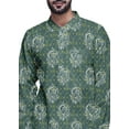thumbnail image 4 of Atasi Designer Kurta Set For Boys Printed Long Kurta Pajama Summer Clothing, 4 of 4