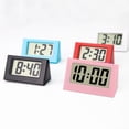 thumbnail image 4 of Mini Digital Desktop Clock with LCD Display, Compact Design for Home, Office, and Bedside Use,Pink, 4 of 4