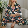thumbnail image 6 of Pajama Sets for Women 2 Pcs, Autumn Forest Button Down Long Sleeve Sleepwear Lounge PJ Sets, 6 of 6