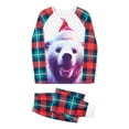 thumbnail image 4 of Elippeo Family Matching Christmas Pajamas, Romper/ Bear Print Long Sleeve Tops and Plaid Pants Sleepwear Loungewear Set, 4 of 10