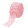 thumbnail image 1 of Unique Bargains Lace Trim 10 Yards 1.6 Inch Flower Elastic Lace Ribbons for Package Decoration Wedding Headbands Pink, 1 of 5