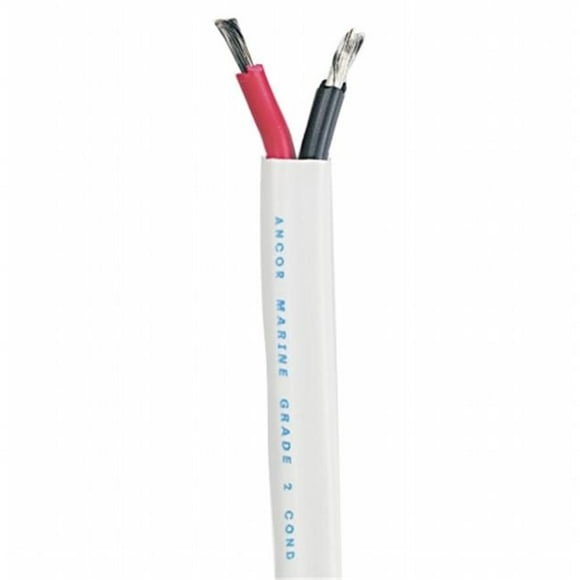 Standard Duplex Cable - 14 by 2 AWG 2 x 2 mm Square&#44; Flat 100 ft.