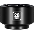 thumbnail image 1 of 28mm Low Profile Oil Filter Socket, 3/8" Drive 6-Point Oil Filter Cap Remover and Installer Tool, Chrome Vanadium Steel, 1 of 6