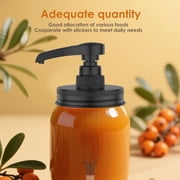 4 Pcs Stainless Steel Jar Syrup Dispenser Pump Lid for 16 oz Regular Mouth Easy to Install Honey Sauce Dispenser Injector Lid Enduring Coffee Syrup Distributor Pump Cover