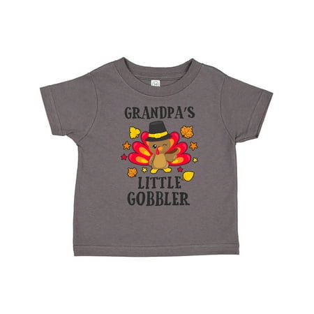 

Inktastic Grandpas Little Gobbler with Turkey and Leaves Gift Toddler Boy or Toddler Girl T-Shirt