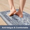 thumbnail image 3 of Anti Fatigue Fall Kitchen Mats, Boho Distressed Kitchen Floor Mats 17"x47"+17"x30", Non Slip Waterproof Kitchen Rugs, Padded Comfort Standing Mats for Laundry, Office, Sink, Desk Orange Multi, 3 of 6