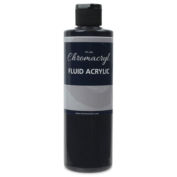 Chromacryl Fluid Acrylic - Black, 250 ml