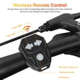 thumbnail image 2 of Bike Turn Signals Light, Bike Tail Light with Turn Signals, Bicycle Rear Light Back, Wireless Remote Control IPX4 Waterproof, Rechargeable Cycling Rear Light with Horn for Night Riding (Black), 2 of 10