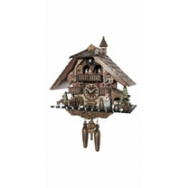 Quartz Cuckoo Clock Black forest house with music and dancers