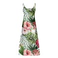thumbnail image 4 of Robe Maxi Décontractée pour Femmes Sans Manches Col en V Bretelles Spaghetti Robe d'Été Ample Imprimé Floral Longues Robes, 4 of 4