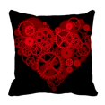thumbnail image 1 of EREHome Red Heart shape consist gears Pillow Case Pillow Cover Cushion Cover 18x18 Inch, 1 of 1