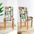 thumbnail image 3 of Yayeee 2 Pack Dining Chair Covers Stretch Parson Chairs Slipcovers Seat Protector, Green Abstract Geometric, 3 of 6