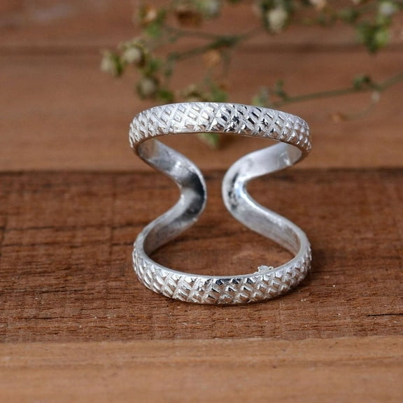 Handmade 925 Sterling Silver Thumb Ring for Arthritis Relief – Adjustable Designer Splint Ring for Women