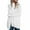 White, variant on Womens Fuzzy Fleece Open Front Hooded Long Cardigan Jackets Sherpa Outerwear Coats Gray M