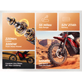 thumbnail image 3 of ENGWE Electric Dirt Bike for Adults with 45 Mph& 220Nm E-Bike up to 60 Miles Range off Road Ebike with 52V 27AH Battery Mountain E Bike，Red, 3 of 13