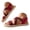 Wine, variant on Pandaie Flat Sandals Womens Slip on Summer Beach Vacation Shoes Elastic Criss Cross Band Casual Walking Slides with Arch Support Beige 6.5