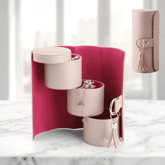 Travel Jewelry Organizer Box, Mothers Day Gift for Mom, Small Portable Case for Jewelry, Essential Travel Accessories for Women