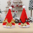 thumbnail image 5 of Farfi Sombrero de Navidad Asta Ligero Aumento de la atmósfera Hombres Mujeres Gorro de Navidad cálido para Navidad, 5 of 5
