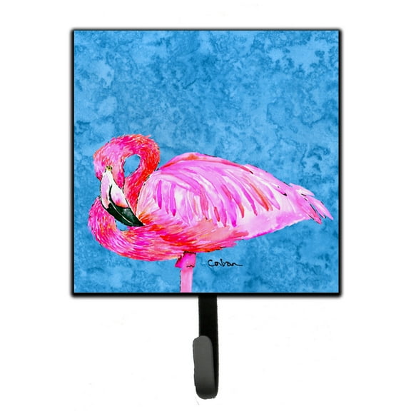 Carolines Treasures 8686SH4 Flamingo Leash or Key Holder Single Hook multicolor