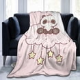 thumbnail image 4 of Manta de panda rosa kawaii, manta de franela de panda suave y ligera y esponjosa para decoración de sofá, cama, regalo de animal panda, manta de 80 x 60 pulgadas, 4 of 7