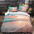 thumbnail image 3 of Modern Bedding Cover Set Beach Sunset Printed Comforter Cover Pillowcase Adult Bedroom Decor,King (90"x104"), 3 of 5