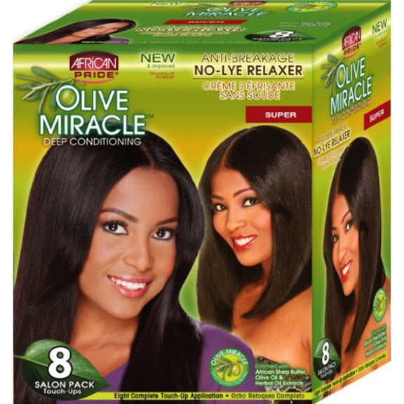 Olive Miracle Deep Conditioning No-Lye Relaxer Super (2.4 Oz) By African Bride Hair Care