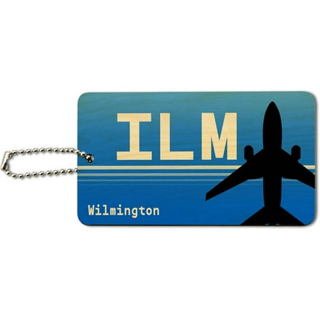 Graphics and More - Wilmington NC (ILM) Airport Code Wood ID Tag ...