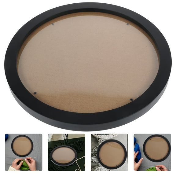 IMIKEYA Embroidery Fixed Frame Display Frame Wood 1Pcs