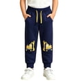 thumbnail image 2 of Gamivast Construction Vehicle Jogger Pants for Boys Excavator Embroidered Sweatpants Elastic Waist Drawstring with Pockets Cuffed Casual Bottoms for School Play Travel and Everyday Navy 4-5 Years, 2 of 7