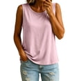 thumbnail image 3 of Womens Tank Tops with Built In Bras Padded Sleeveless Tank Tops Loose Comfy Summer Tops Trendy Camisole Top Pink XL, 3 of 9