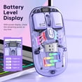 thumbnail image 2 of Graflsoa Souris Sans Fil Transparente Moderne à Double Mode Noire avec Recharge USB‐C et DPI Réglable, 2 of 7